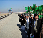 روسای جمهوری افغانستان و ترکمنستان خط آهن میان دو کشور را افتتاح کردند